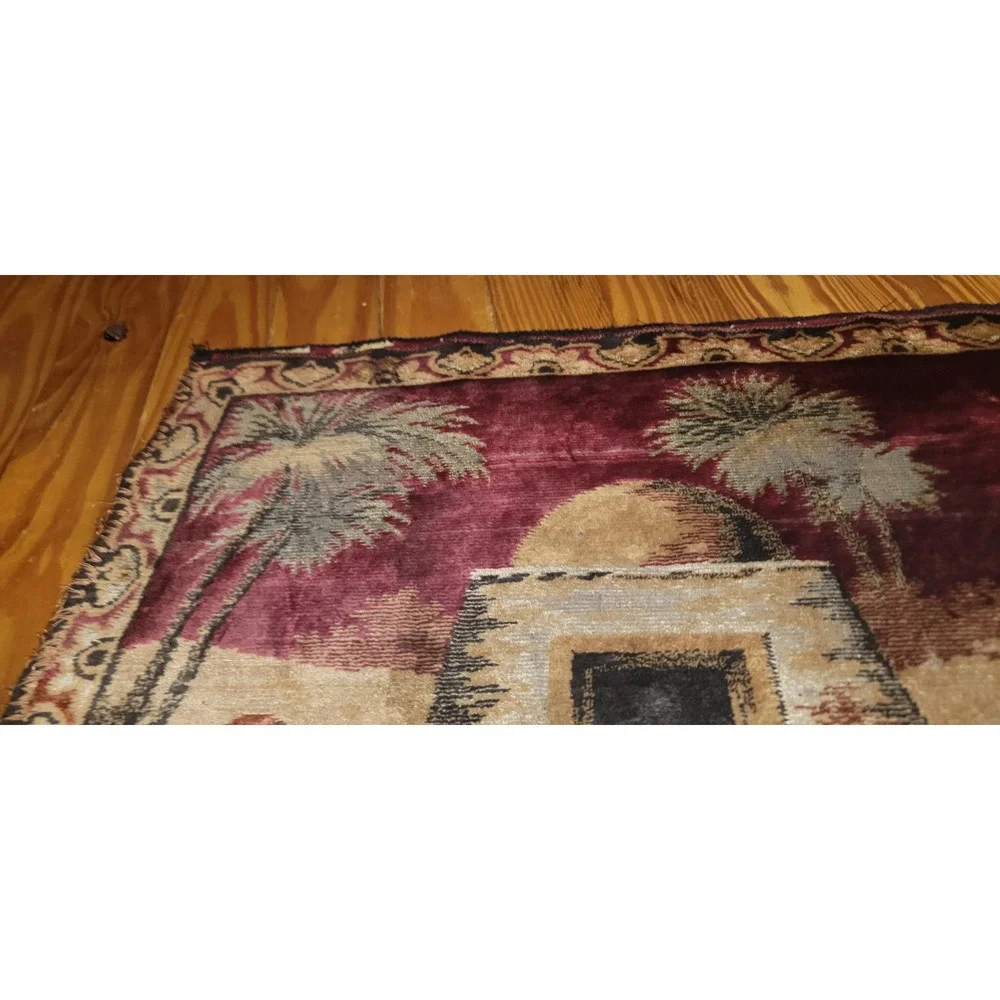 Vintage Nativity Scene Camel Religious Wall Hanging Tapestry Art Decor